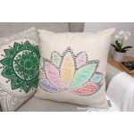 Díszpárna - pozitív üzenetekkel - angol / natúr