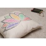 Díszpárna - pozitív üzenetekkel - angol / natúr