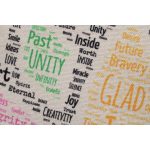 Díszpárna - pozitív üzenetekkel - angol / natúr